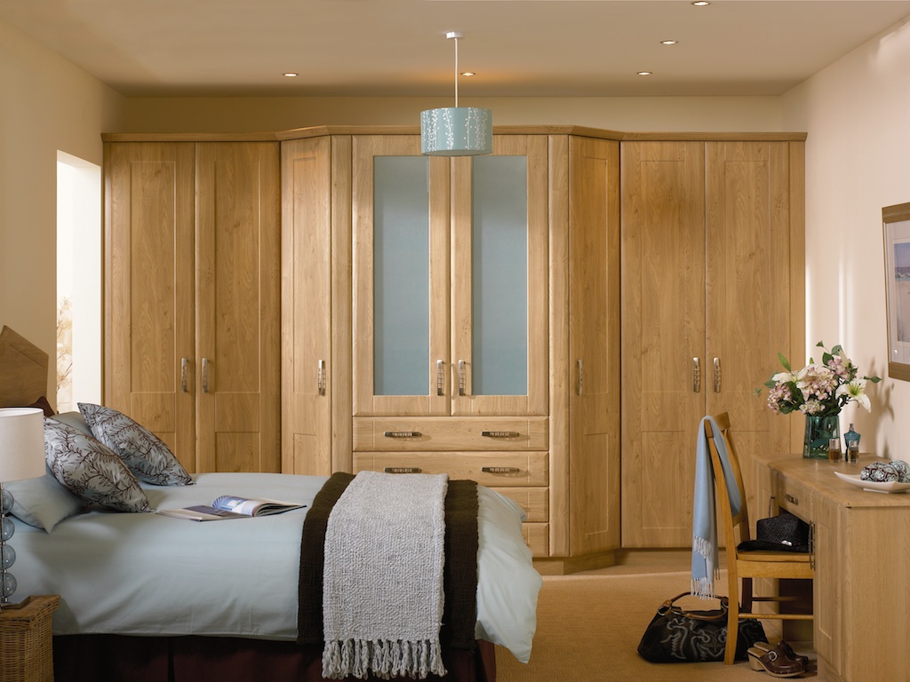 Bedroom in Auckland style shown in Winchester oak